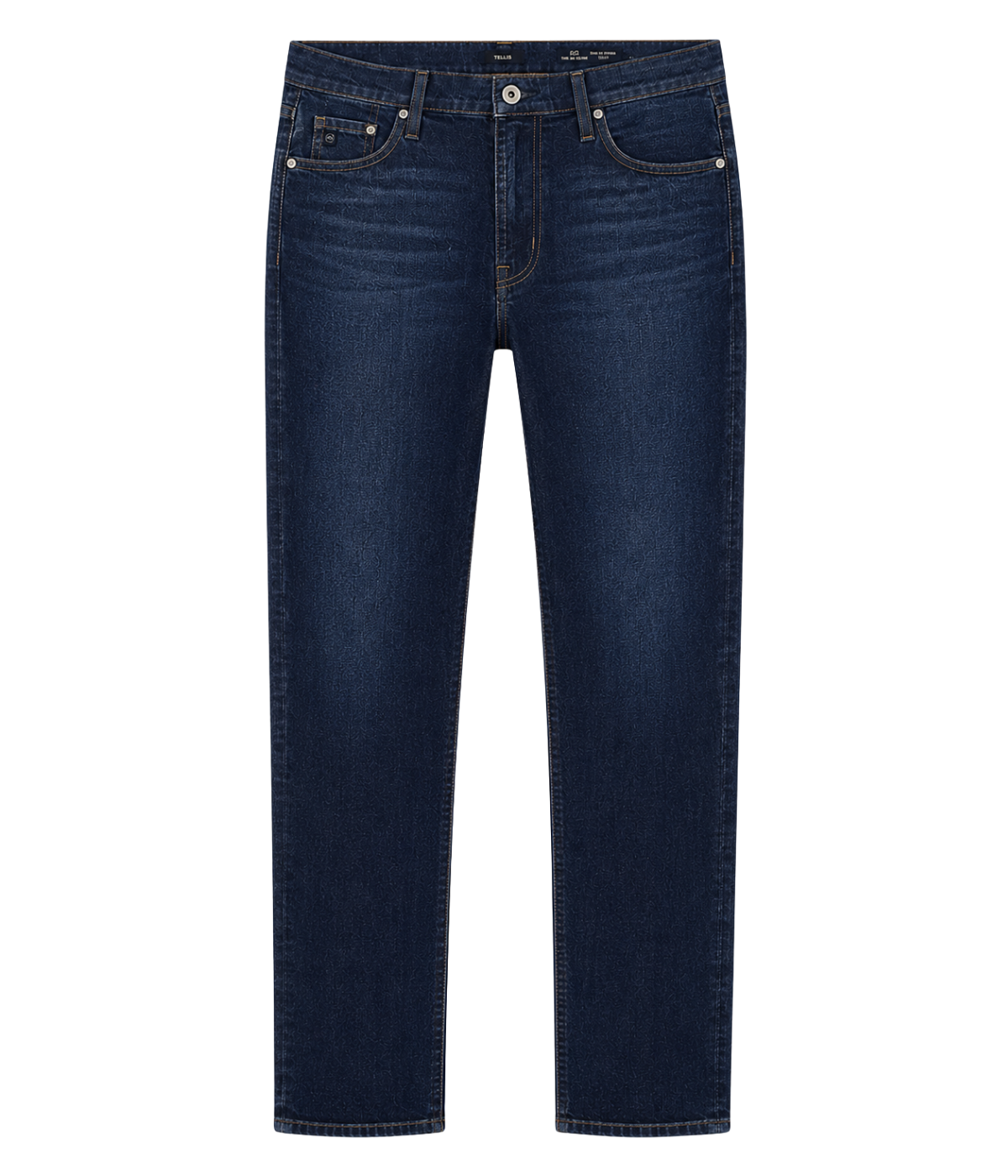 AG Everett Sunnyvale Flat Lay Front View Slim Straight Stretch Jean