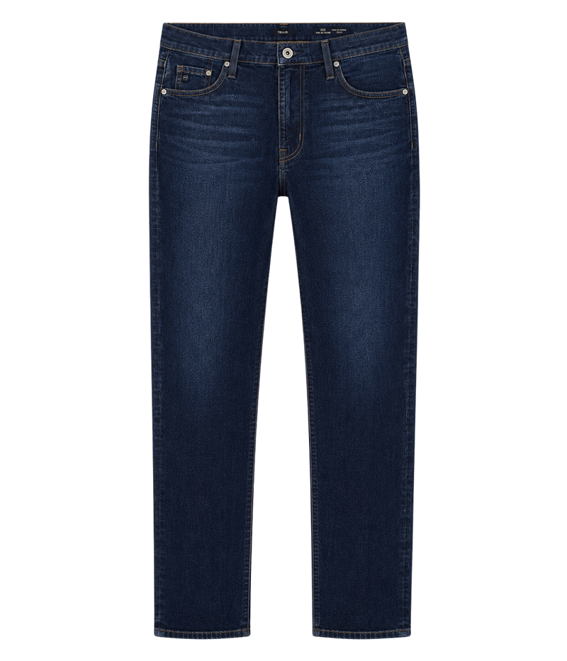 AG Everett Sunnyvale Flat Lay Front View Slim Straight Stretch Jean
