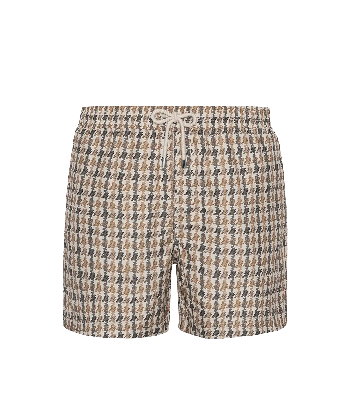 Mid Length Swim Shorts in Houndstooth