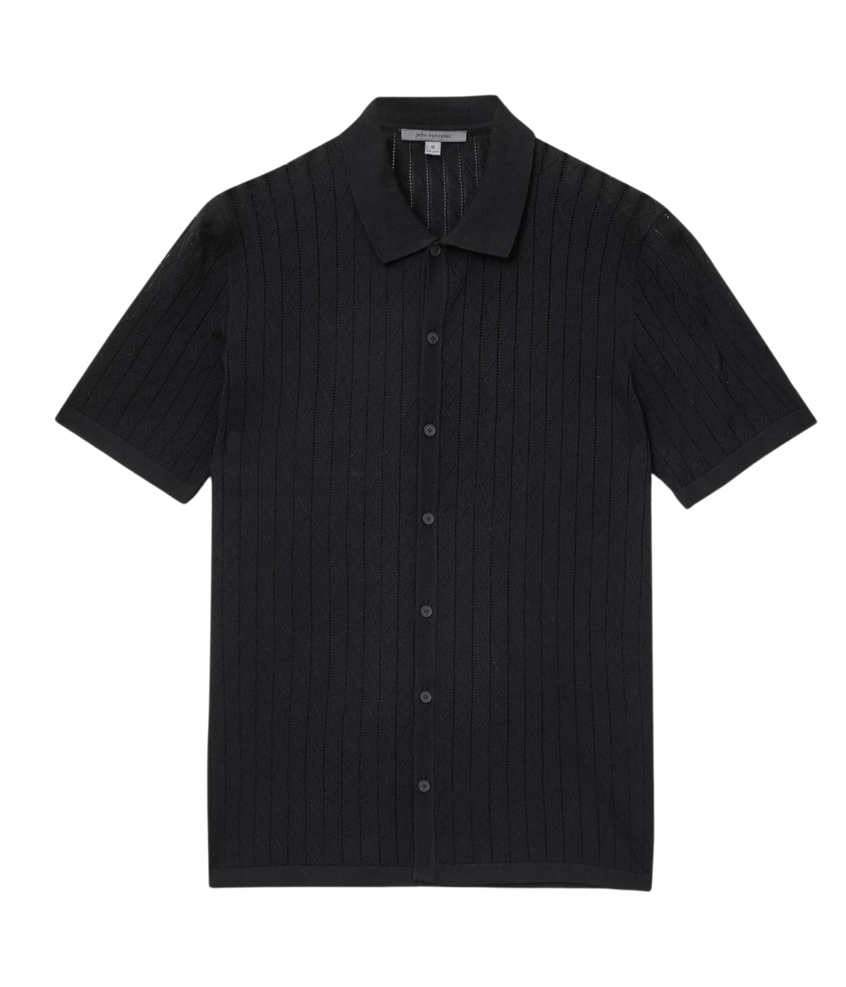Moore Short Sleeve Textured Sweater in Black