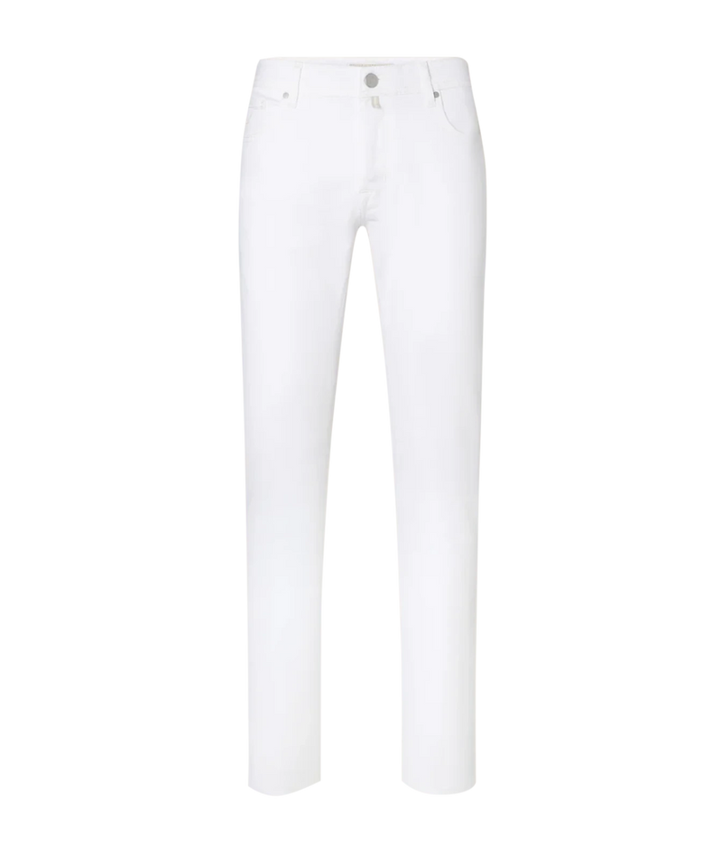 Front product view of Jacob Cohën Bard Slim Fit Pant in White