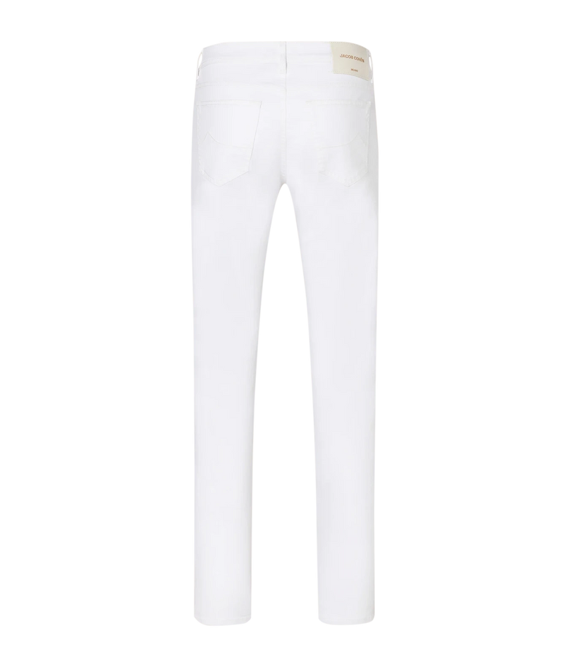 Back product view of Jacob Cohën Bard Slim Fit Pant in White