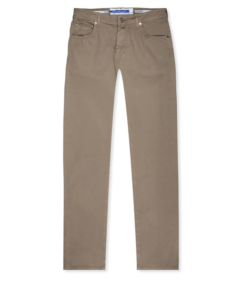 Ghost mannequin image of Jacob Cohen Nick 5-Pocket Jeans highlighting the slim fit, five-pocket design, and refined luxury denim details.