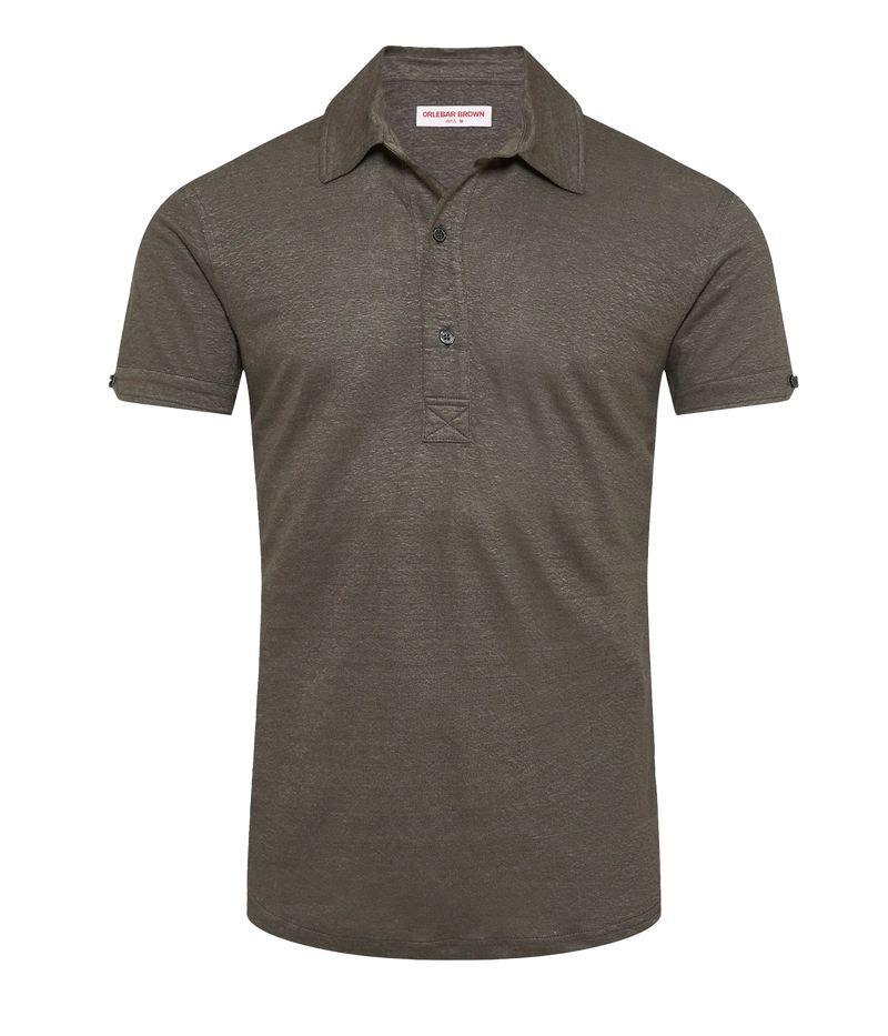 Sebastian Linen Shirt In Elephant Grey