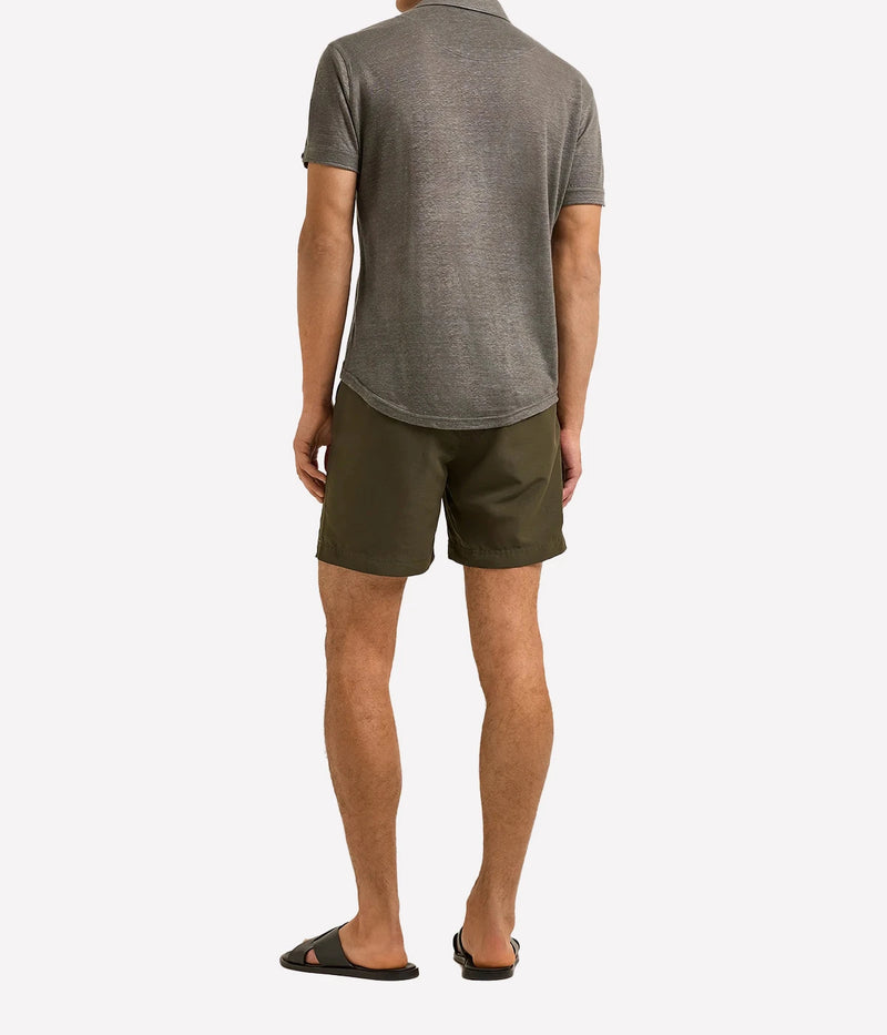 Sebastian Linen Shirt In Elephant Grey