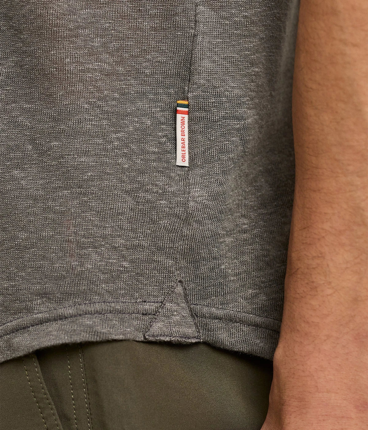 Sebastian Linen Shirt In Elephant Grey