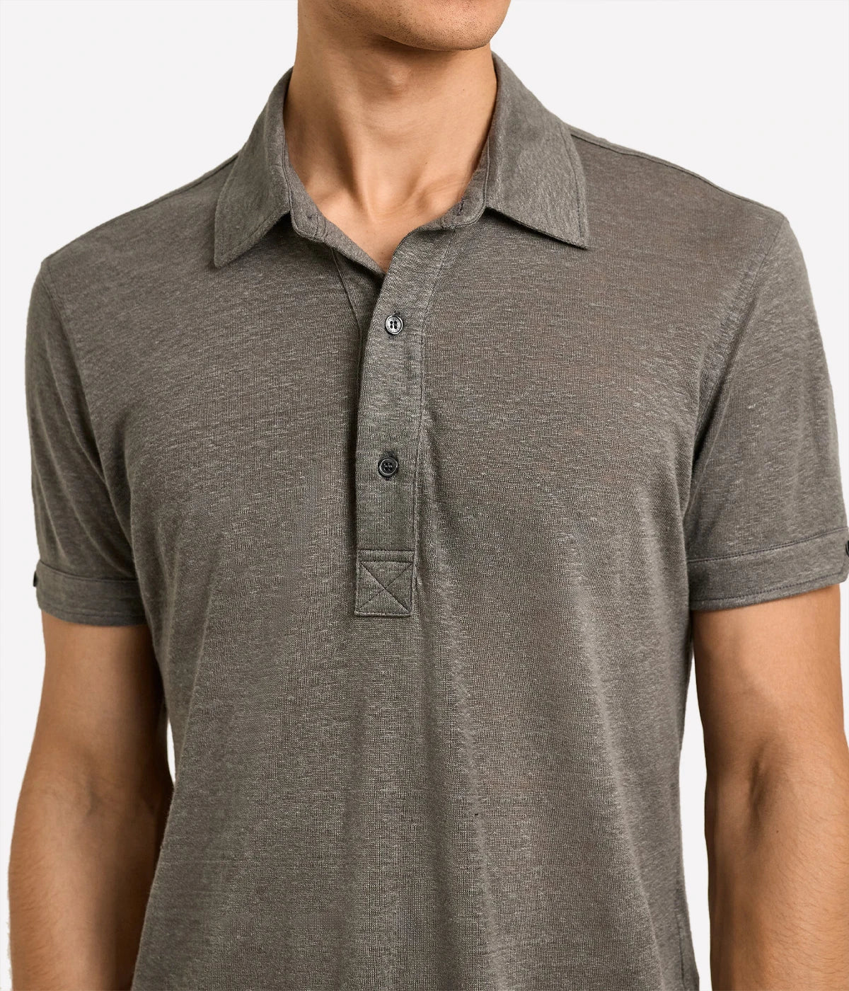 Sebastian Linen Shirt In Elephant Grey