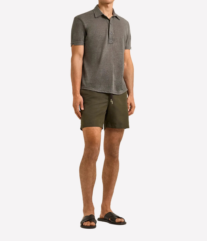 Sebastian Linen Shirt In Elephant Grey