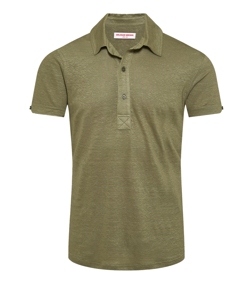 Sebastian Linen Shirt In Herbal Green