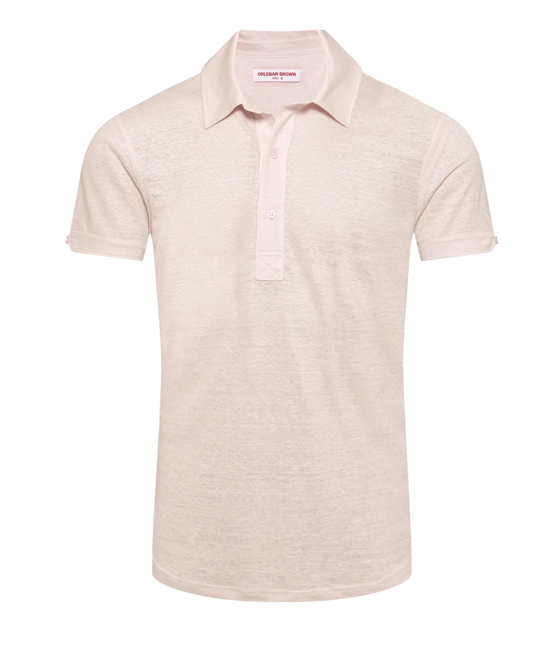 Sebastian Linen Shirt In Macaron Pink
