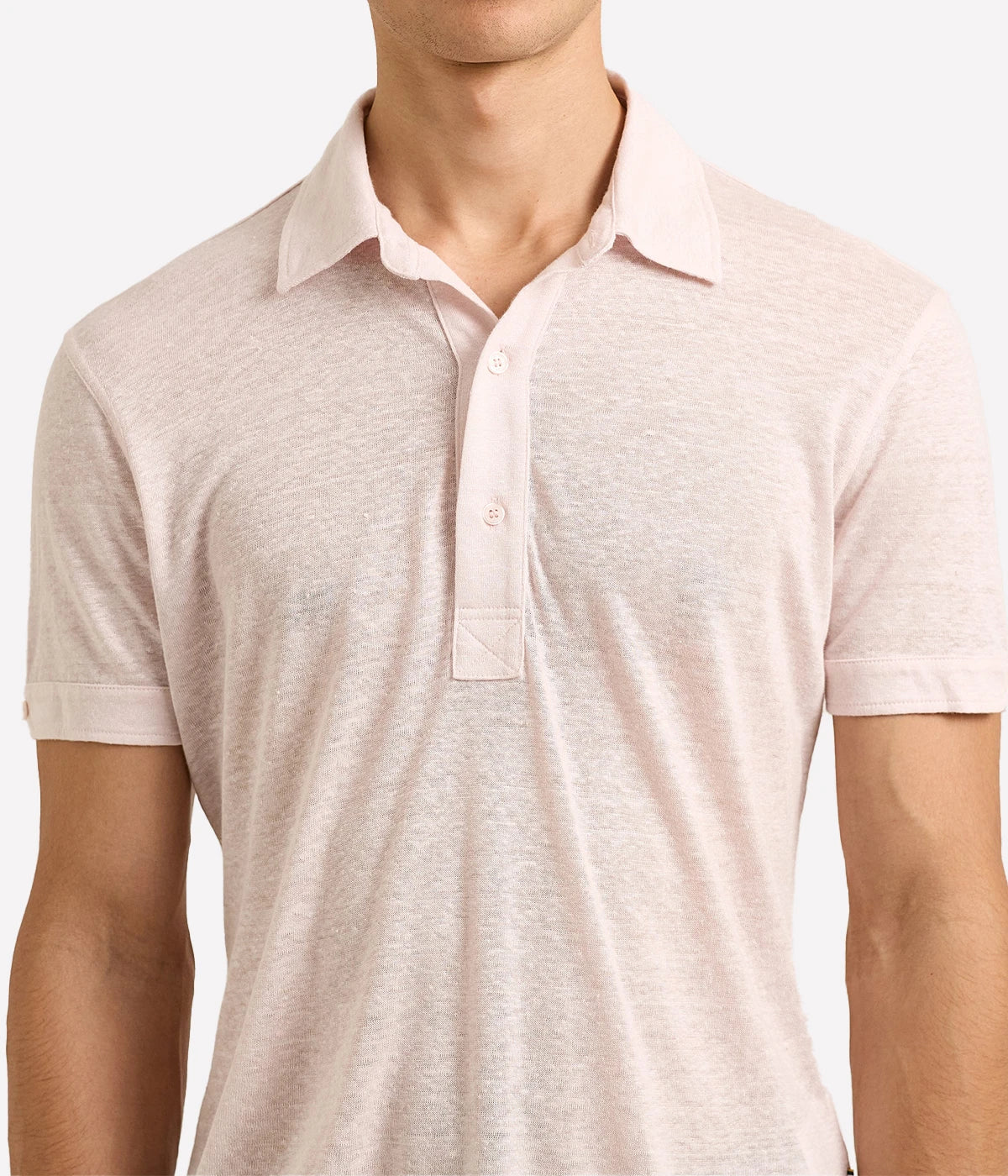 Sebastian Linen Shirt In Macaron Pink