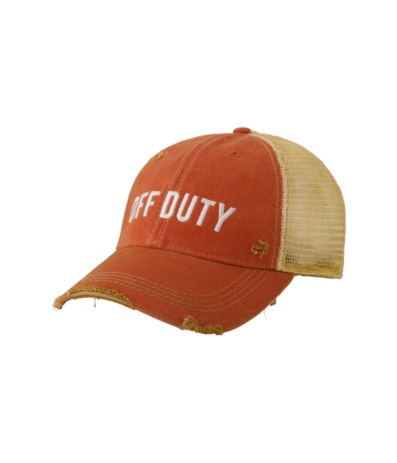 Off Duty Vintage Cap in Orange