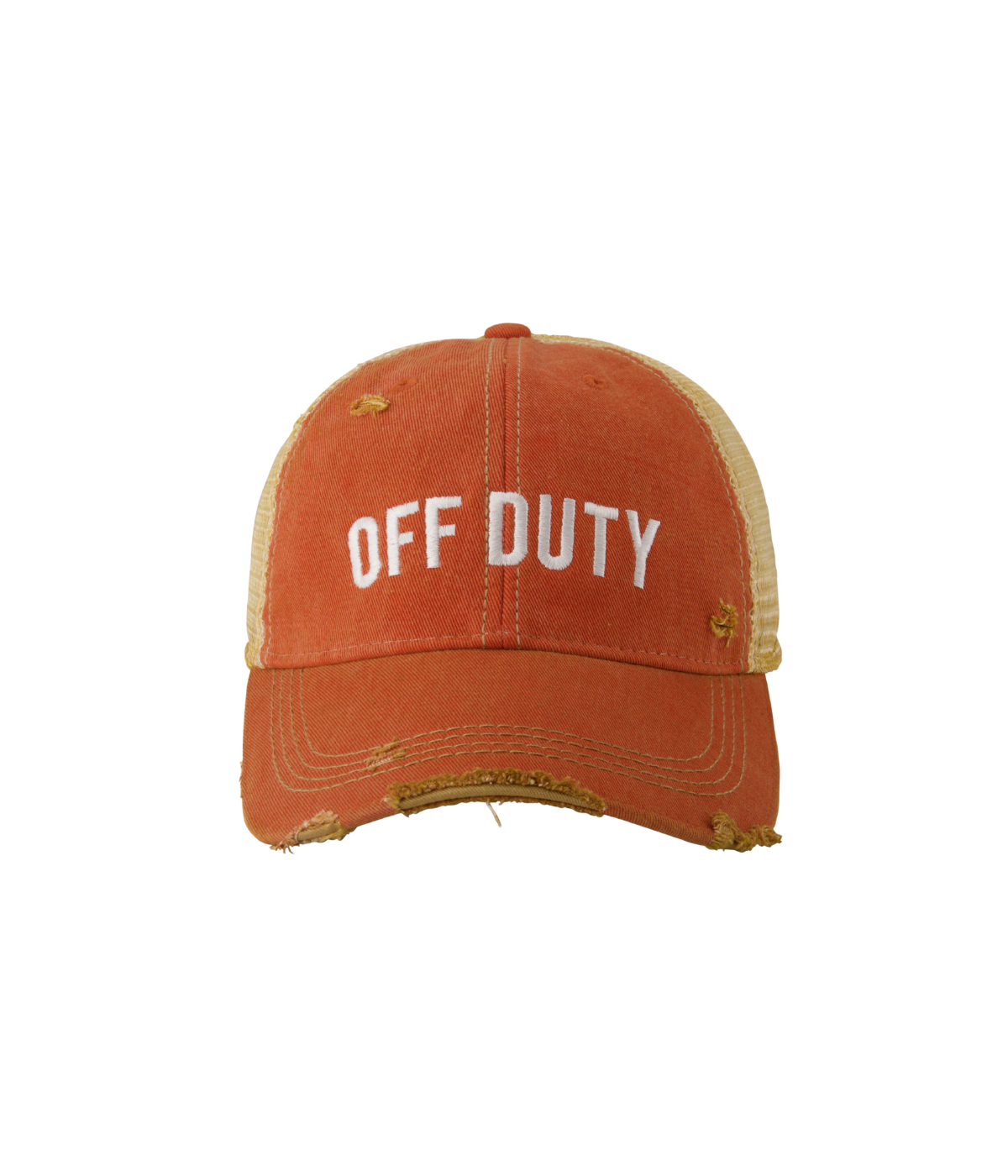 Off Duty Vintage Cap in Orange