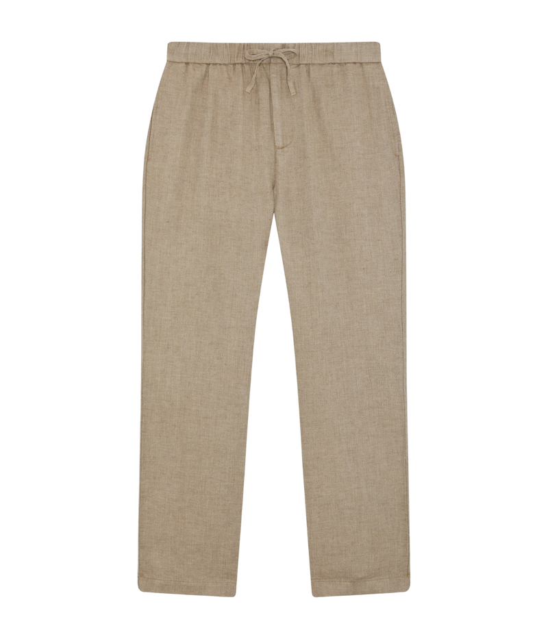 Oscar Linen Chinos in Khaki