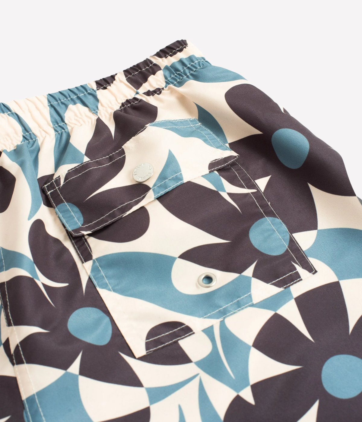 Stripe Swim Trunk in Pale Blue