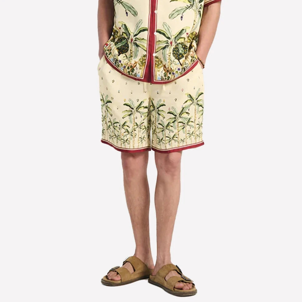 Palm Print Shorts in Palm Tree
