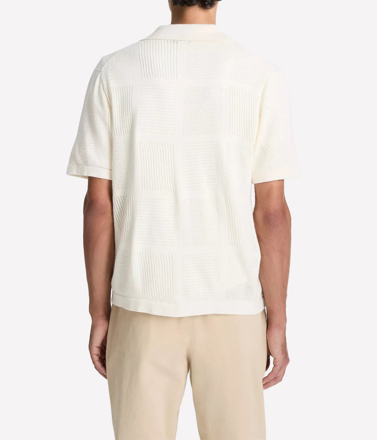 Patchwork Button Down in Classic Cream