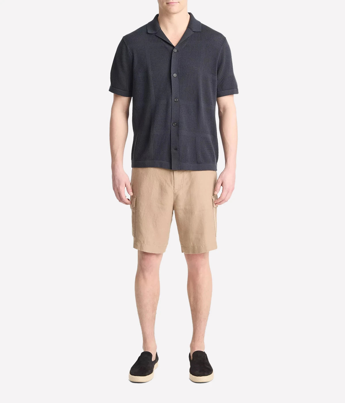 Patchwork Button Down in Coastal Blue