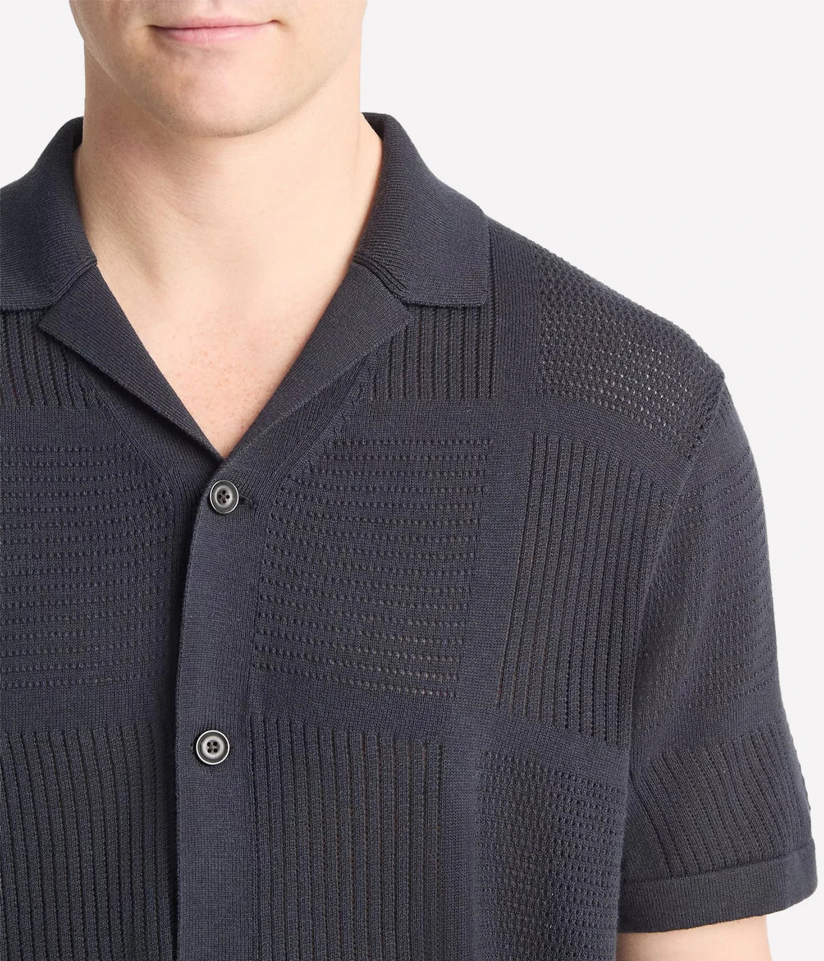 Patchwork Button Down in Coastal Blue