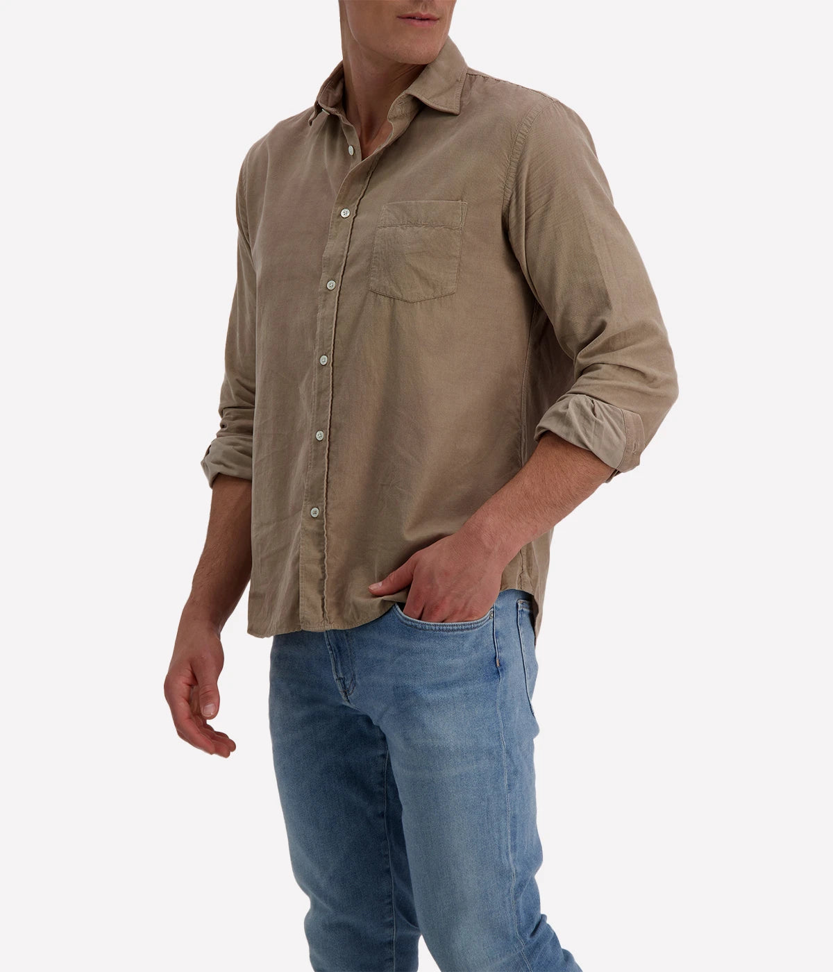 Paul Pat 02 Woven Shirt in Khaki