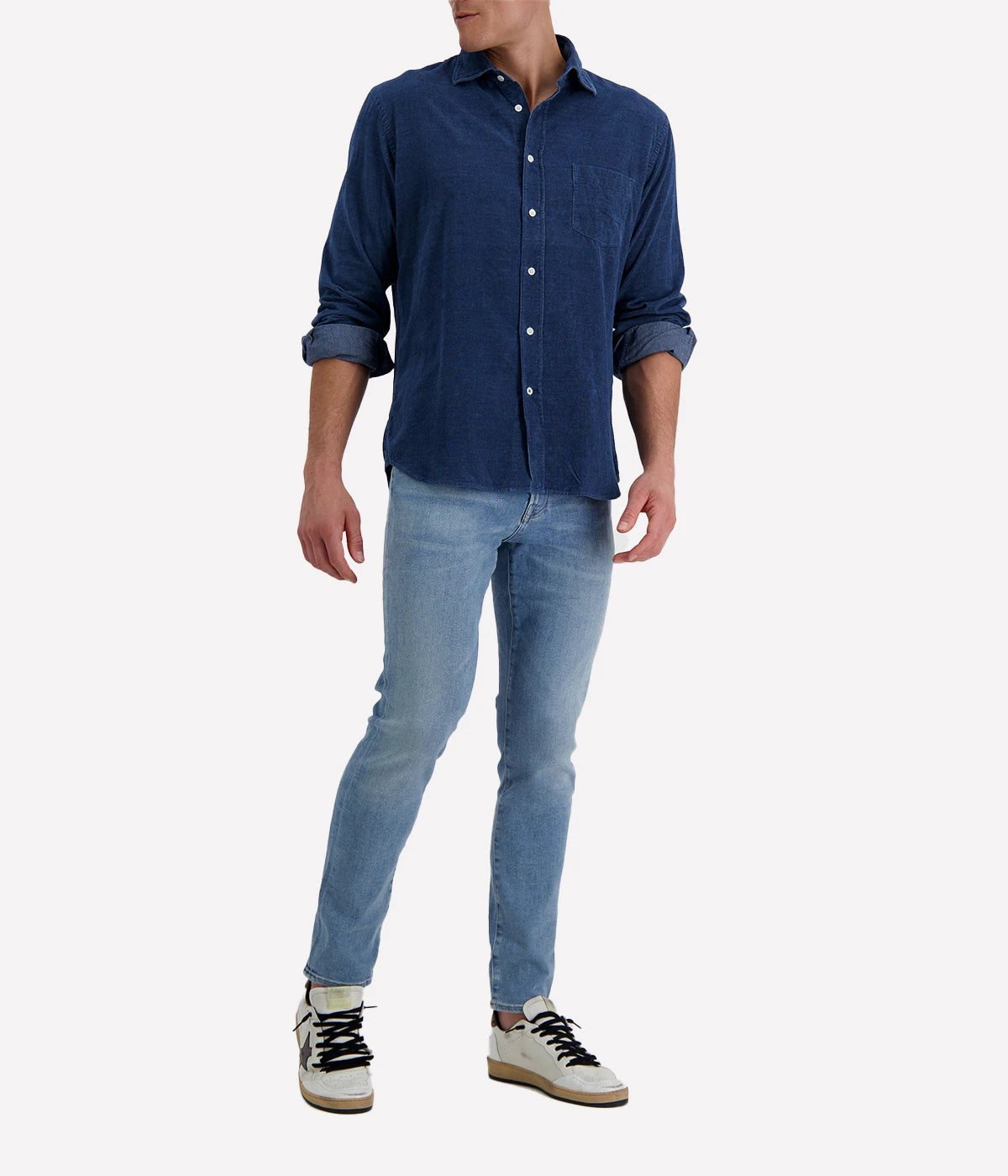 Paul 15 Woven Shirt in Light Indigo