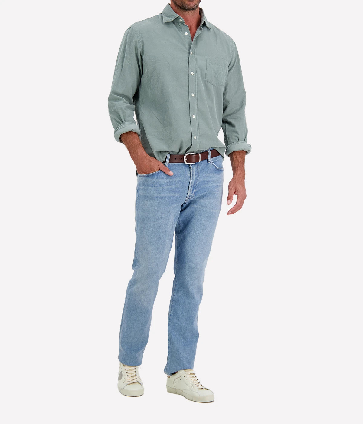 Paul Pat 02 Woven Shirt in Fern