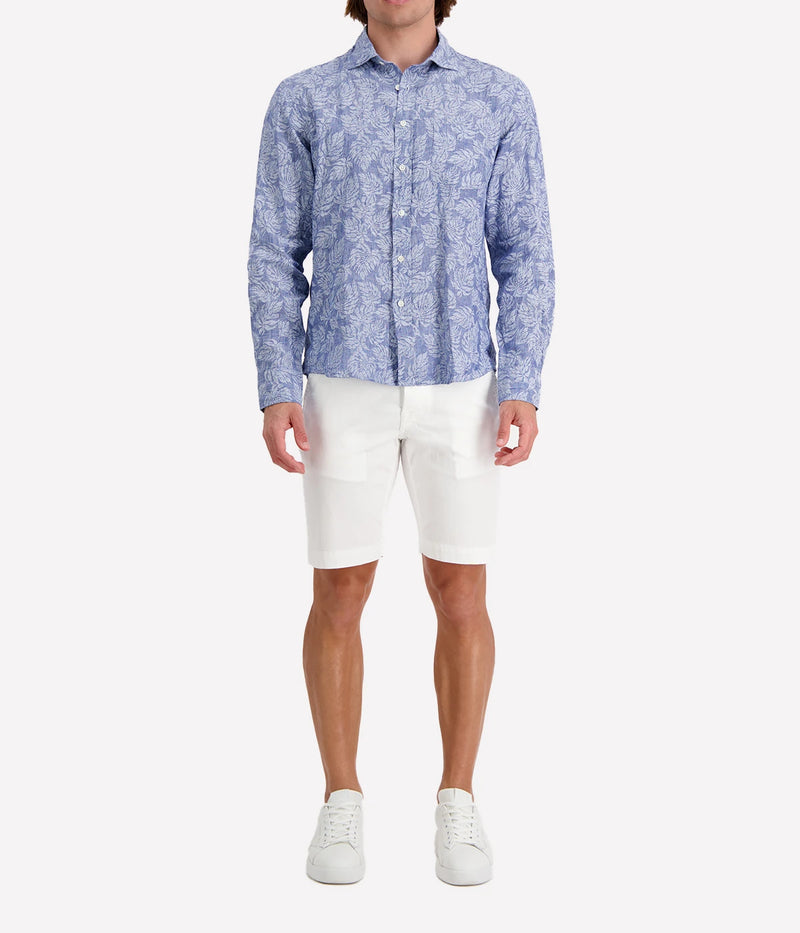 Paul Woven T-Shirt in Chambray