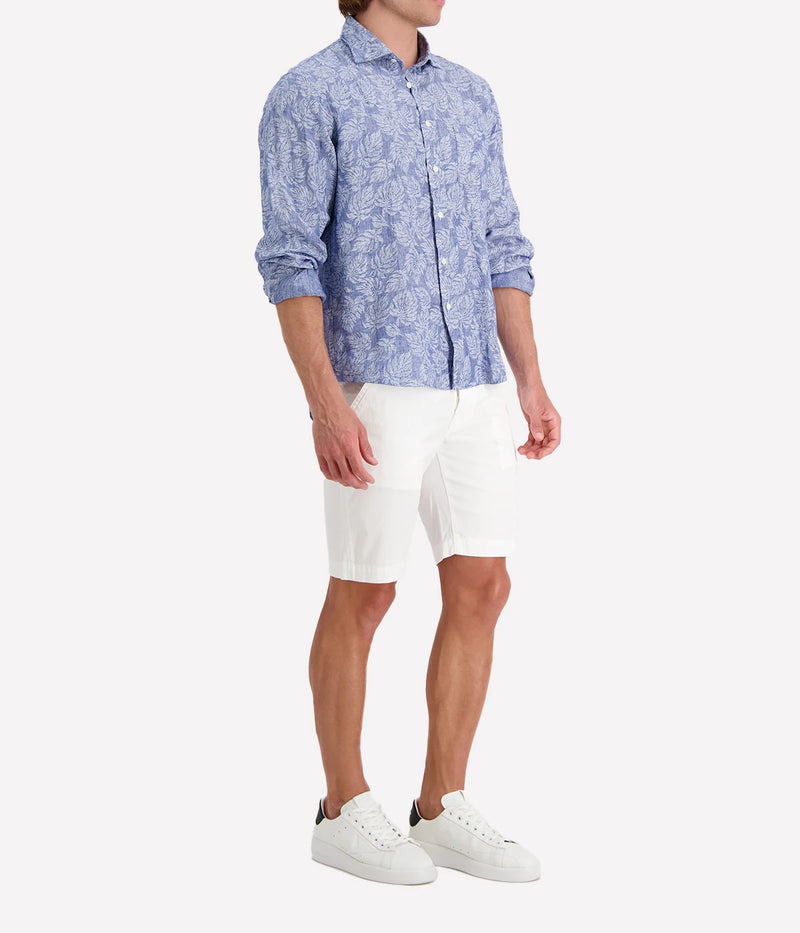 Paul Woven T-Shirt in Chambray