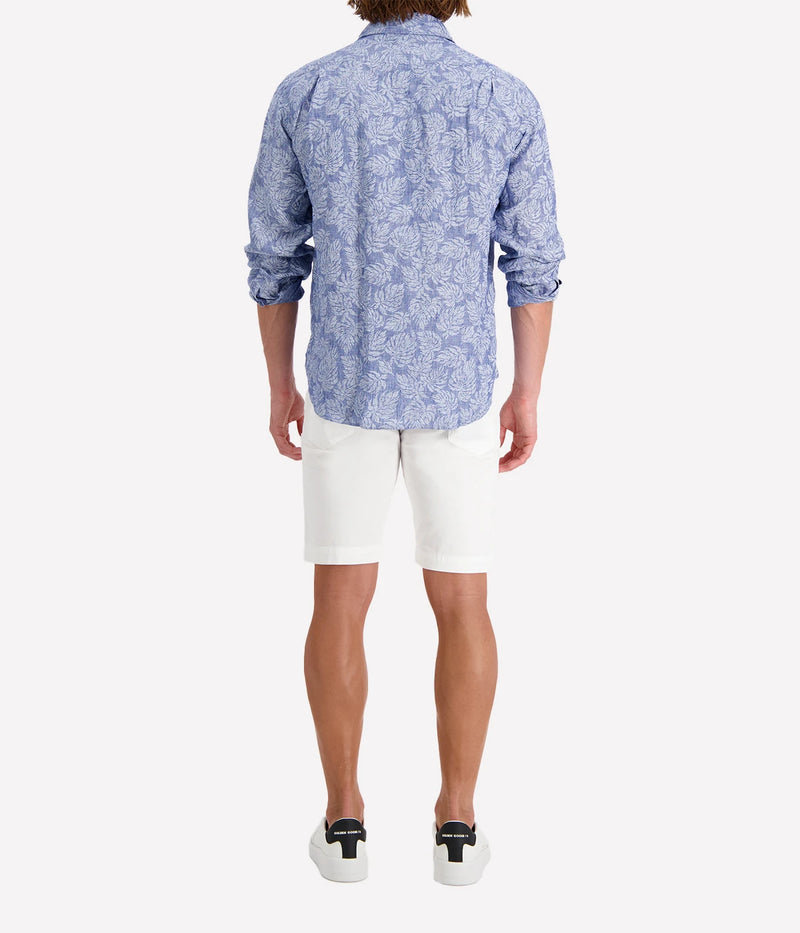Paul Woven T-Shirt in Chambray