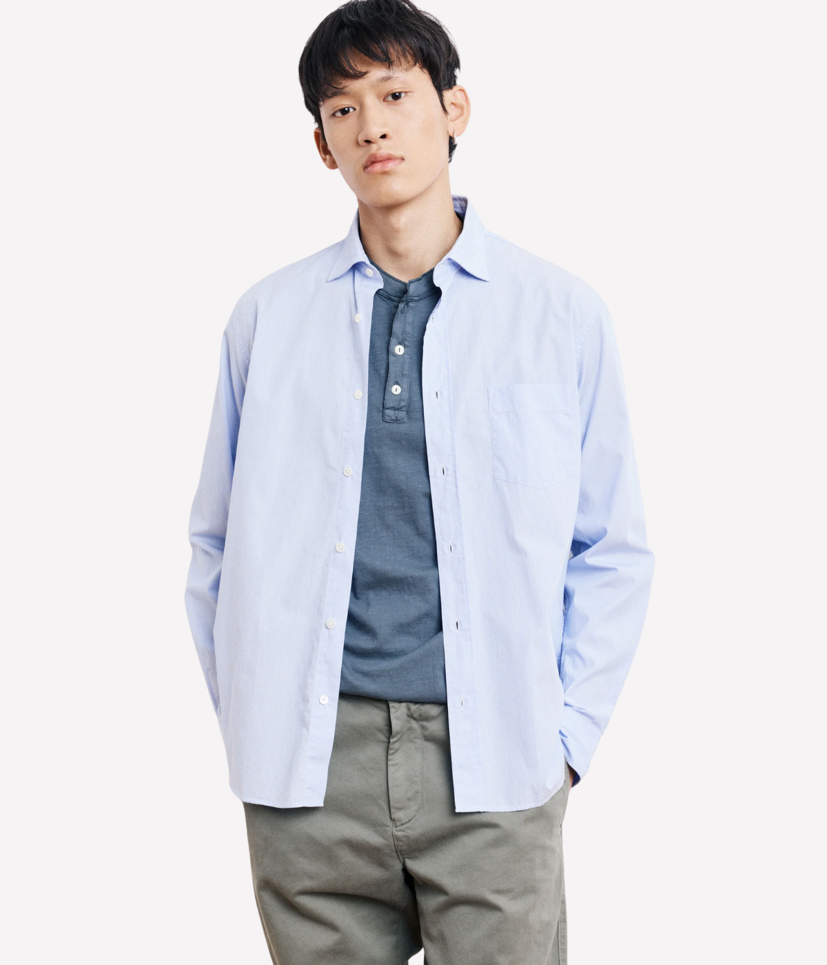 Paul 06 Woven Shirt in Sky Blue