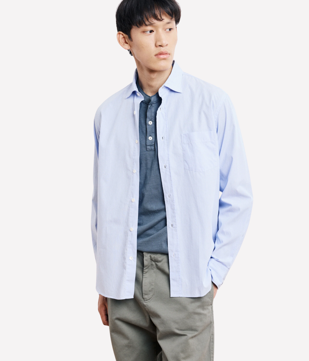 Paul 06 Woven Shirt in Sky Blue