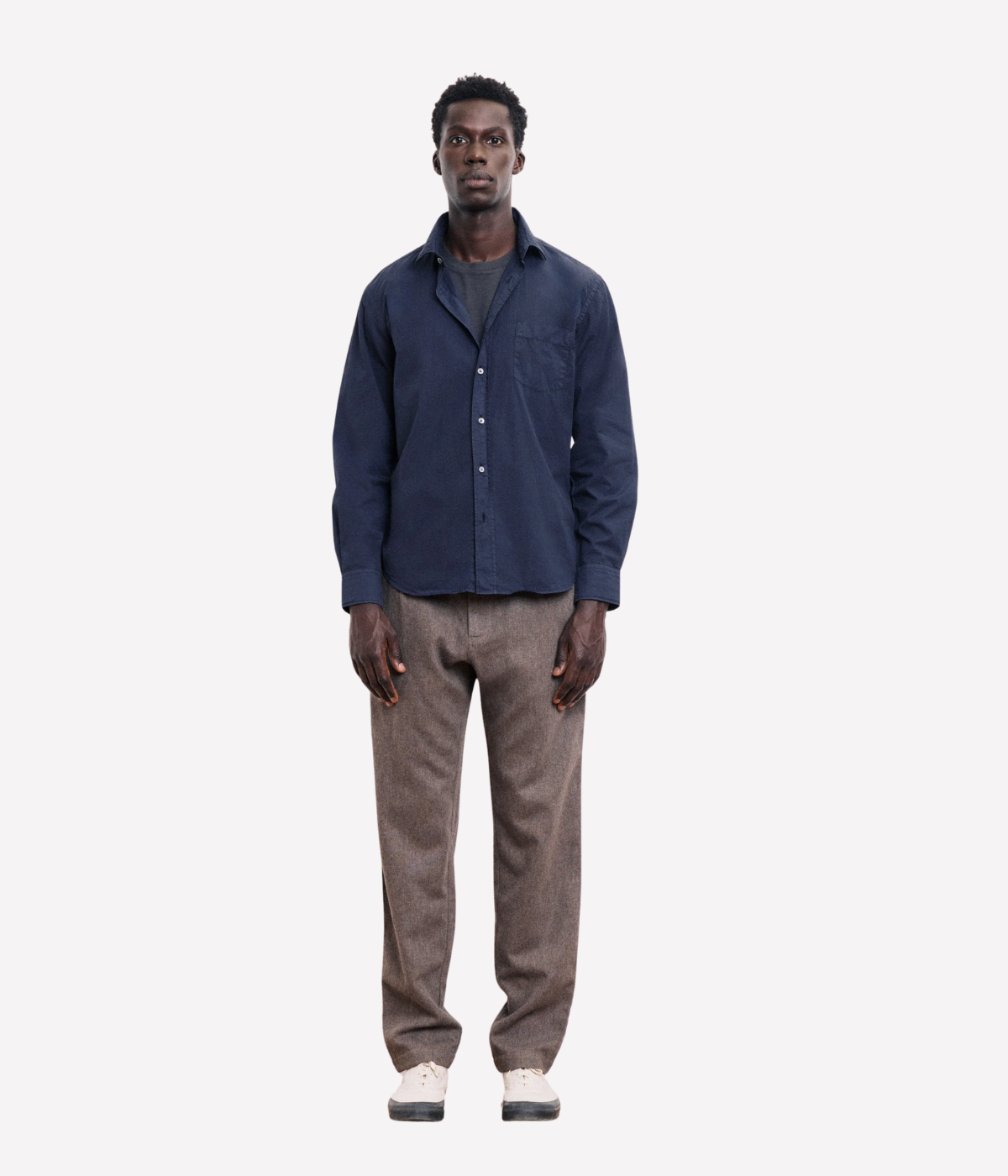 Paul Pat 01 Woven Shirt in Dark Navy