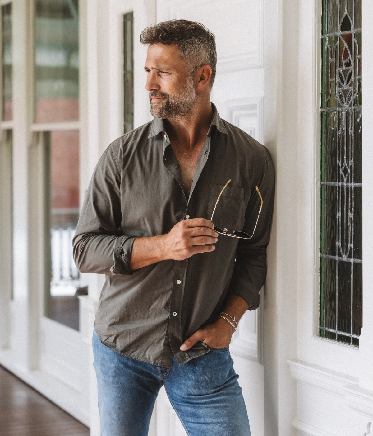 Paul Pat 01 Woven Shirt in Military