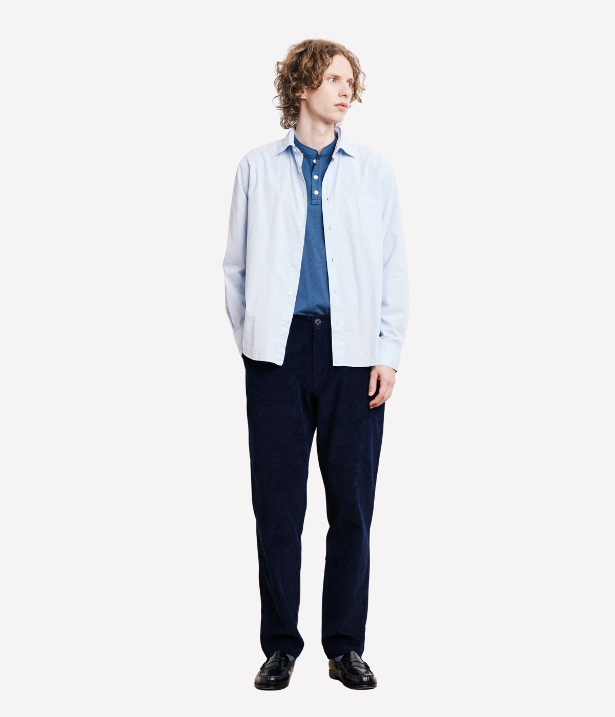 Paul Pat 01 Woven Shirt in Pale Blue