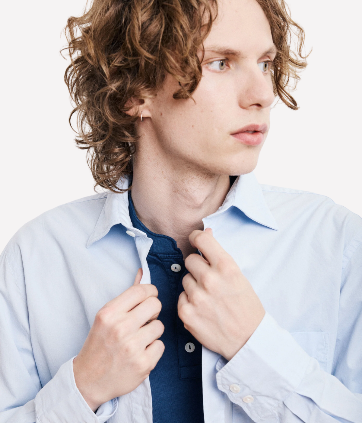 Paul Pat 01 Woven Shirt in Pale Blue
