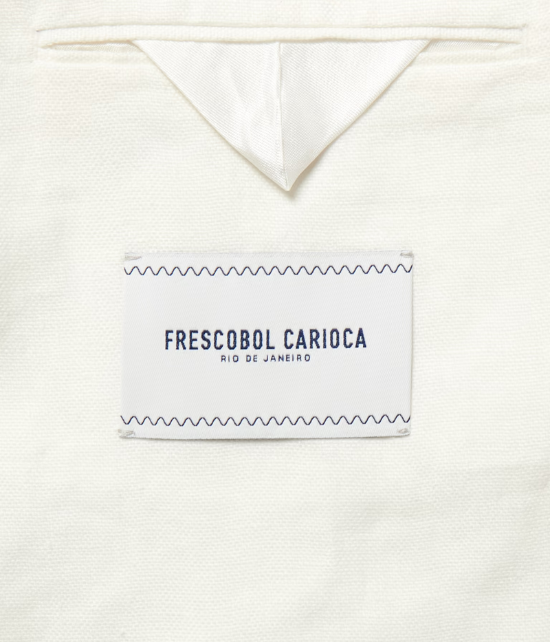 Paulo SB Linen Blazer in Ivory