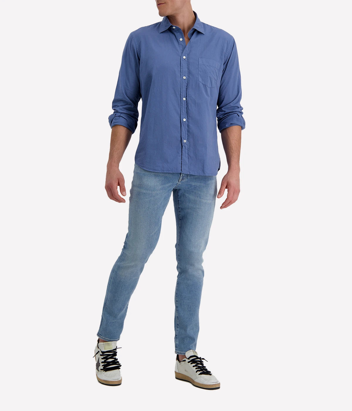 Paul Pat 01 Woven Shirt in Coronet Blue