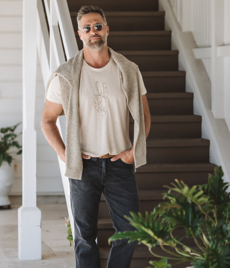 Short Sleeve Crew Tee in Twine