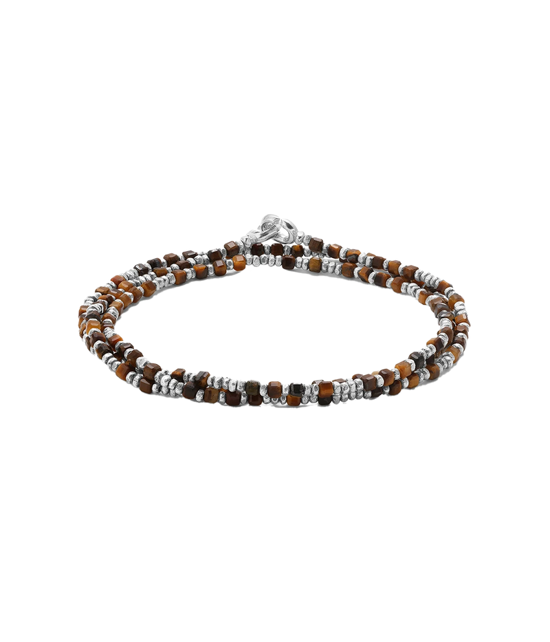Percep Wrap Bracelet in Tiger Eye