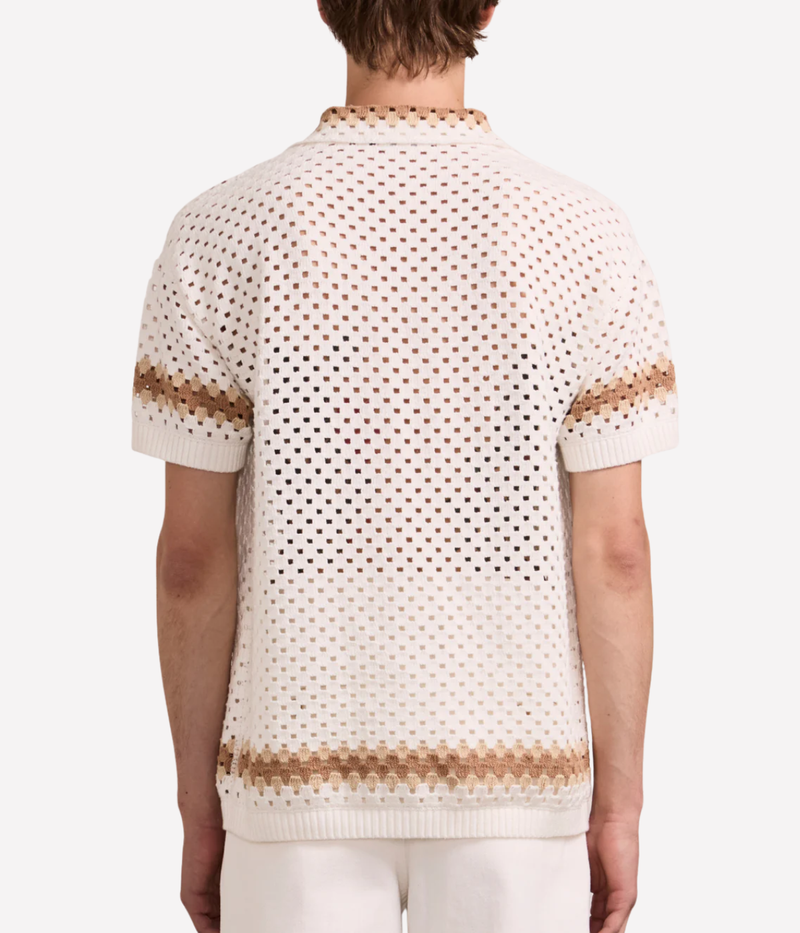 Pinto Short Sleeve Crochet Cardigan in Ivory