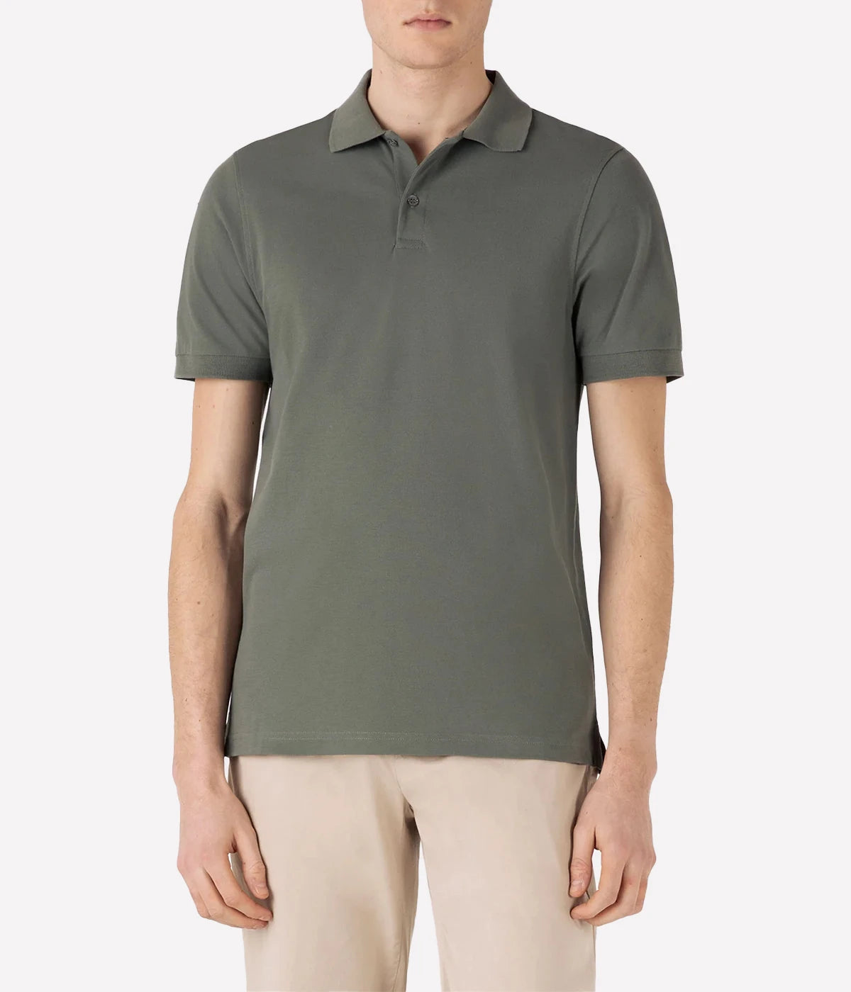 Pique Polo Shirt in Dusk Green