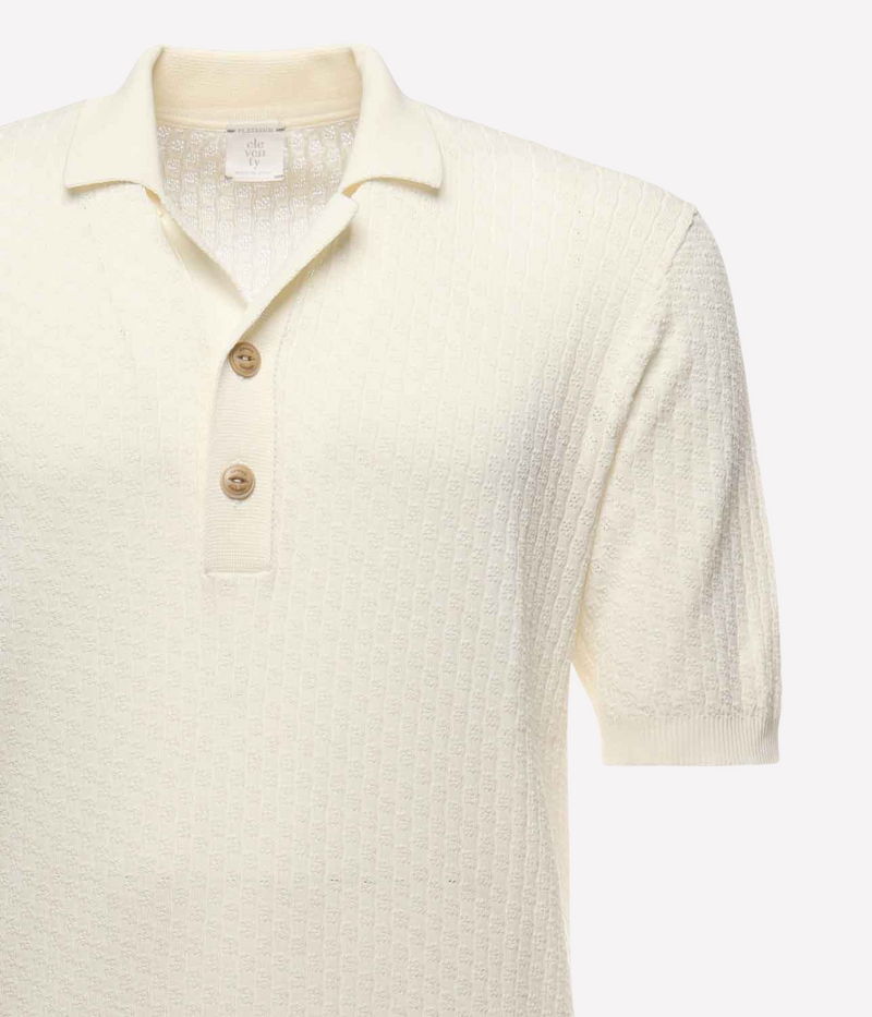 Polo Sweater in White