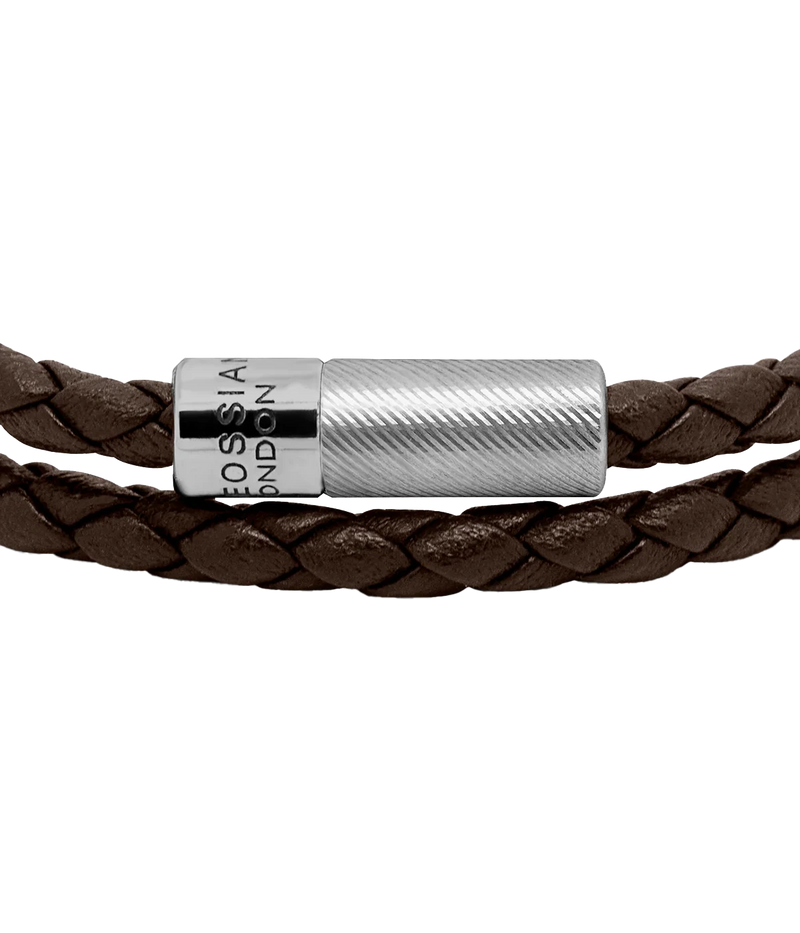 Pop Rigato Double Wrap Bracelet in Dark Brown