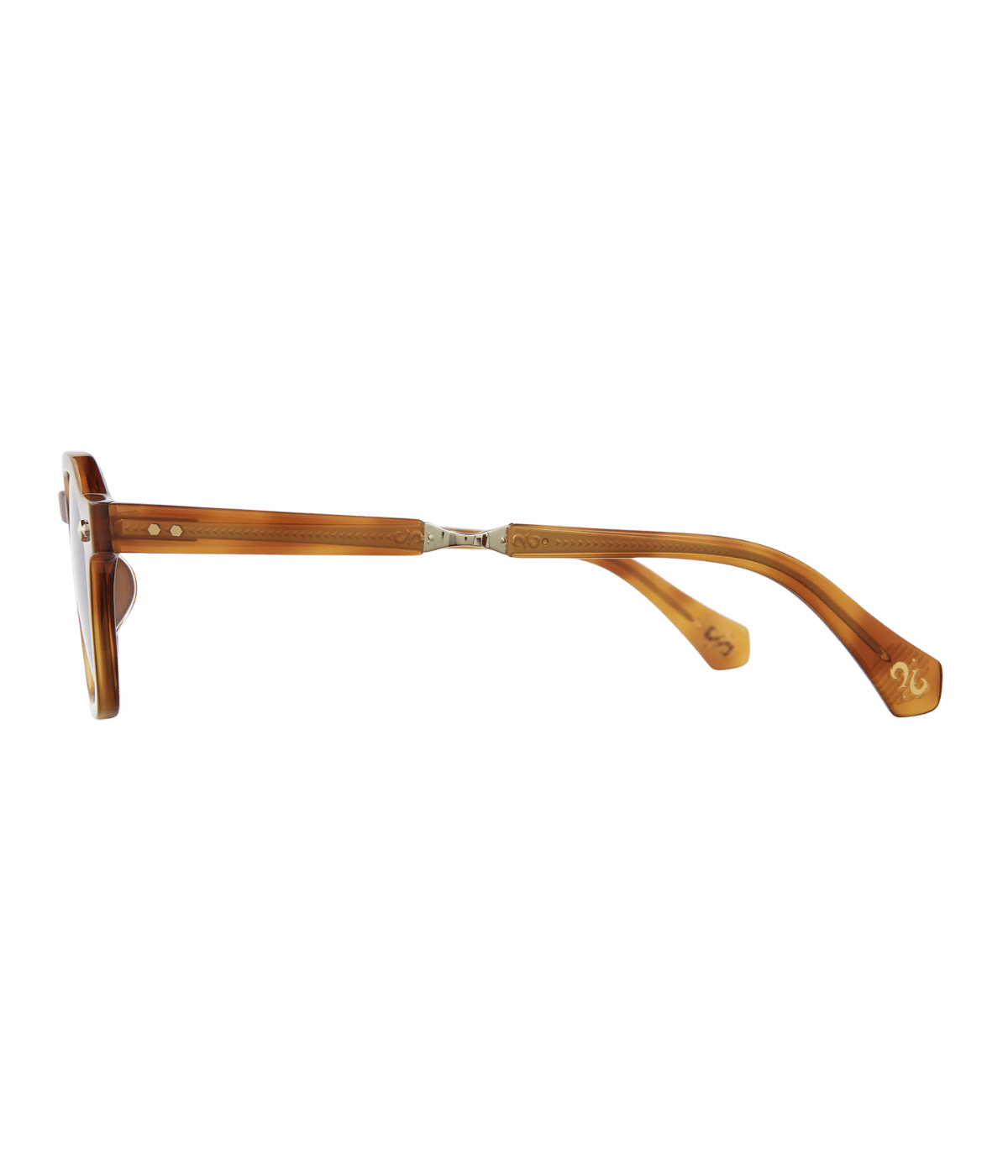 Rell Sun 48 in Saffron Tortoise & White Gold