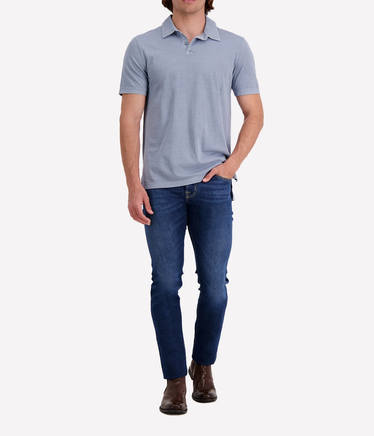 Revised Standard Polo in Bluestone Pigment