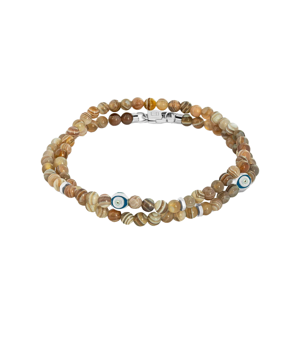 *FINAL SALE* Rhodium Evil Eye Wrap Bracelet