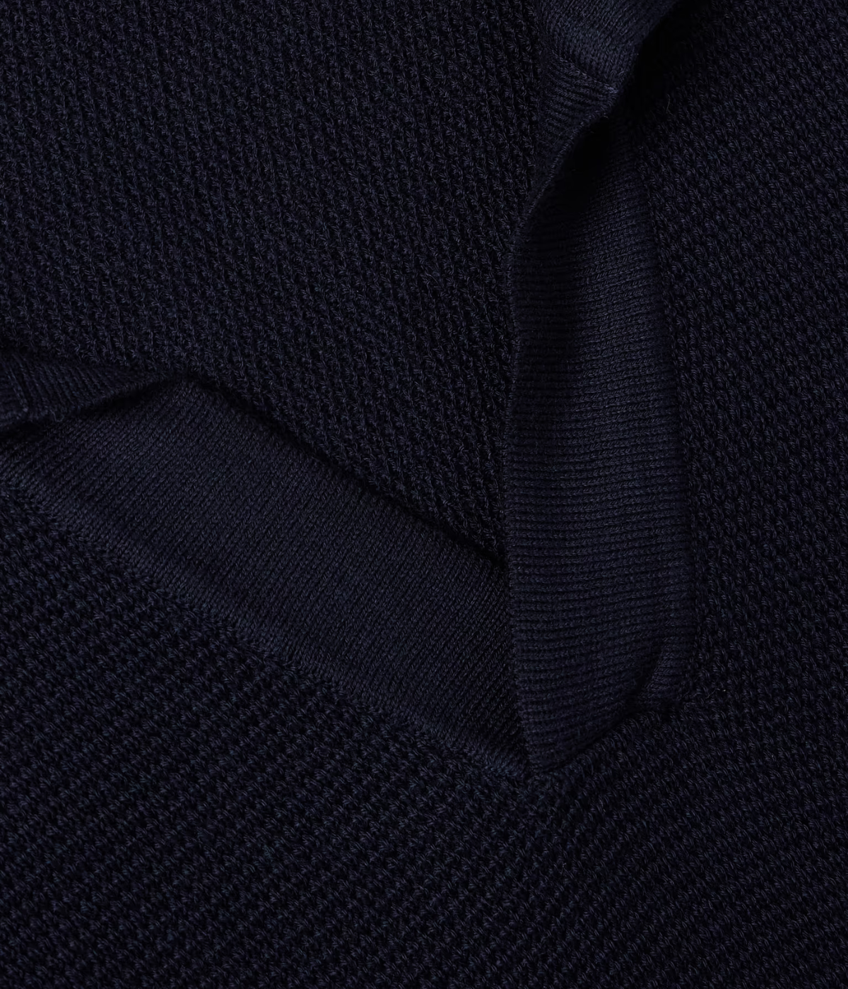 Rino Salt Pepper Short Sleeve Polo in Navy