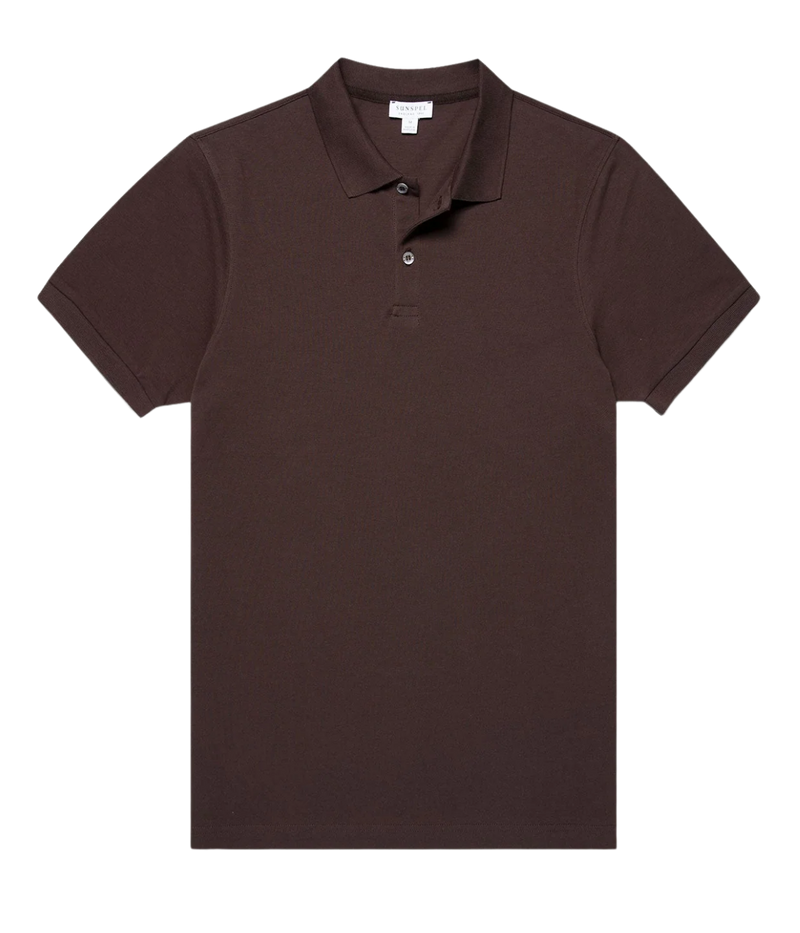 Riviera Polo Shirt in Dark Chocolate