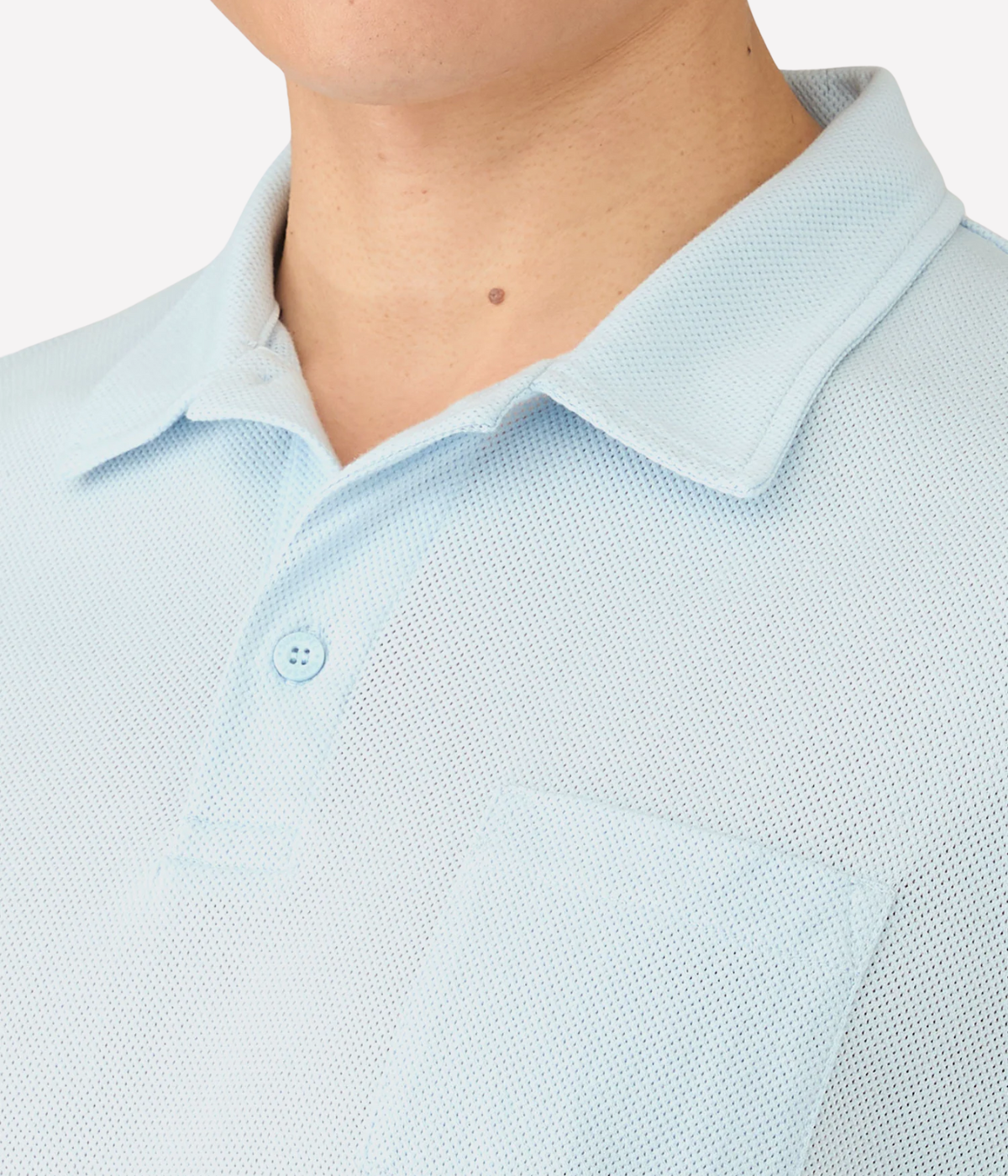 Riviera Polo Shirt in Frost Blue