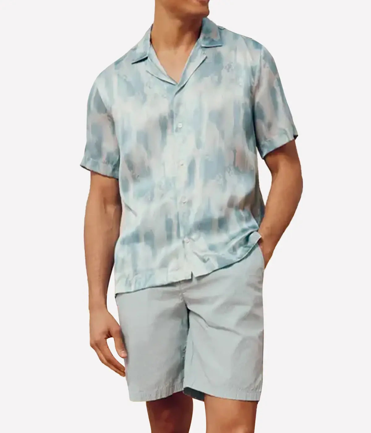 Roberto Seascape Print Silk Shirt